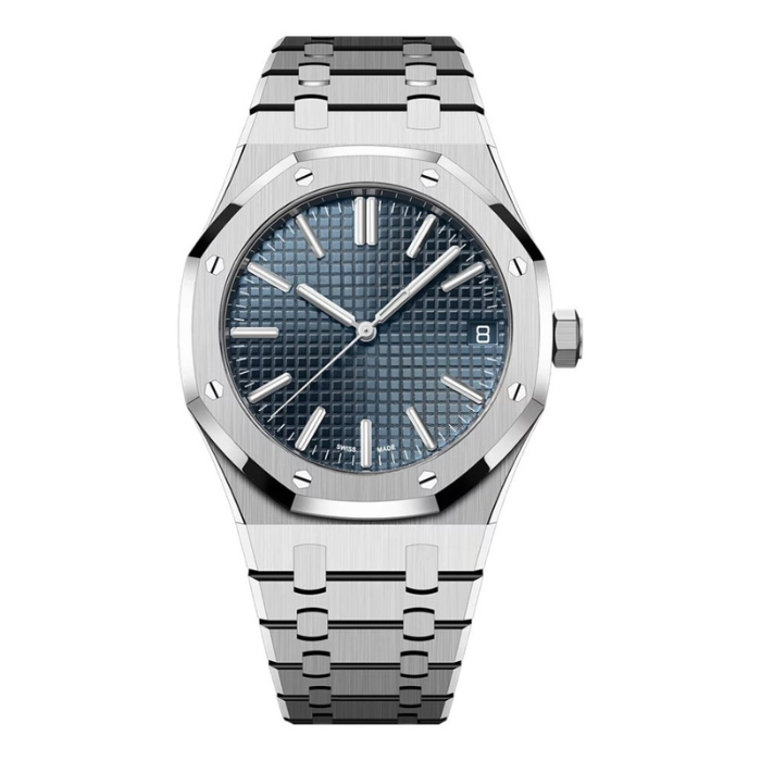 Octagon 41 – Midnight Blue Dial | Steel Bracelet & Brushed Bezel