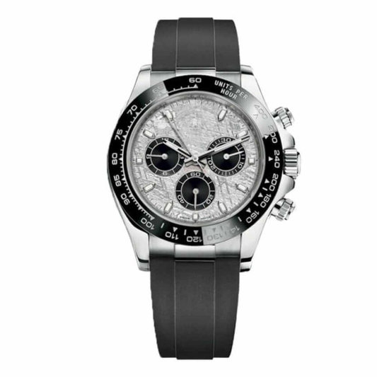 Chronograph 40 – Meteorite Dial | Steel Case & Black Strap